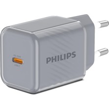 TeknoKapsül DLP5311C Type-C Hızlı Şarj Adaptörü, 33W Hızlı Şarj, Akıllı Telefon ve Tablet Uyumlu, Power Delivery, 3A (Gri)