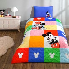 TeknoKapsül Minnie & Standart Pamuk Nevresim Takımı, Çok Renkli, Tek Kişilik