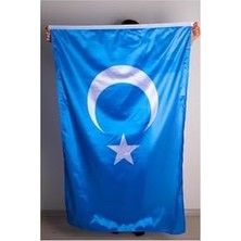 TeknoKapsül Zc Bayrak Doğu Türkistan Milli Gönder Bayrağı Raşel Dijital Baskı 100X150