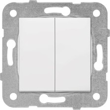 TeknoKapsül /meridian Beyaz Dual Anahtar Mekanizma ve Düğme/kapak