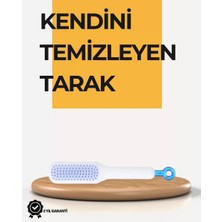Asiltech Kendi Kendini Temizleyen Saç Tarağı – Anti-Statik, Silikon Uçlu, Abs Malzeme, 22X4 cm
