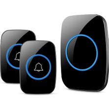 TeknoKapsül Vestrago Kablosuz Kapı Zili 2 Buton 1 Alıcı LED Işıklı 300 Metre Mesafe 60 Melodi Ev Ofis Depo