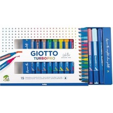 TeknoKapsül Turbo Pro Markör, Çift Uçlu, Yuvarlak Şekilli, Farklı Renklerde, 15 Adet