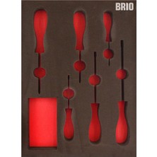 TeknoKapsül Tornavida ve Torx Allen Seti 13 Parça Sünger Yatak Boş