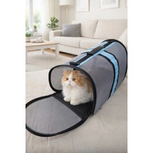 Newfull Kedi Taşıma Çantası Seyahat Evcil Hayvan Çantası Fileli Büyük Bot