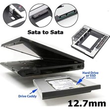 TeknoKapsül AL-4717 12.7 mm Sata HDD Harddisk Caddy Kızak Kutu Laptop SSD Notebook Ikinci HDD Takma