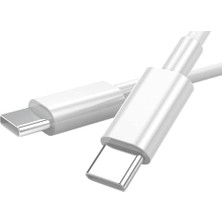 TeknoKapsül Type C-C, 60WATT Pd, Tpe Hızlı Şarj & Data Kablosu, 15/16 ve Için (100 Cm)