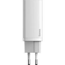 TeknoKapsül Gan2 Lite Hızlı Şarj Adaptörü C+U 65W Eu, Beyaz