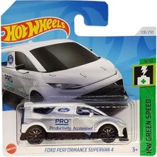 TeknoKapsül - Performance Supervan 4 - Hw Green Speed 9/10 - HRY90 - Short Card - Kleintransporter - Beyaz - Mattel 2024-1:64