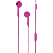 TeknoKapsül Taks Kumandalı ve Mikrofonlu 3.5 mm Girişli Kulakiçi Kulaklık Pembe 5KMM124P (2 Yıl Ttec Garantili)