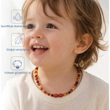 Babyjem Orjinal Sertifikalı Kehribar Bebek Kolyesi Multicolor