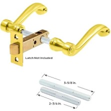 TeknoKapsül Security E 2660 Fransız Kolonyal Kapı Kolları, Ağır Döküm Tasarımı, Pirinç Kaplama Kaplama, 1/4 Inç Kullanır. Tahrik Sistemi, 1 Set