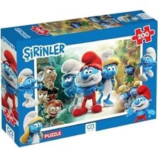 TeknoKapsül Şirinler Lisanslı 200 Parça 33X48CM Çocuk Puzzle Yapboz Serisi