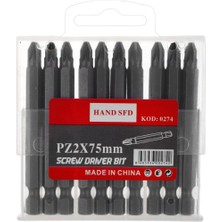 TeknoKapsül Hand Sfd Yıldız Tornavida Ucu, Ph2 75MM, 10'lu Paket