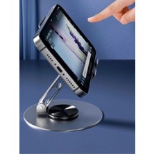 TeknoKapsül 360 Derece Dönebilen Açı Ayarlı Masaüstü Metal Telefon ve Tablet Tutucu