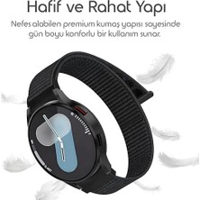 TeknoKapsül ile Uyumlu Yeni Nesil Bağlantı Hasırlı Kumaş Kordon Galaxy 7/6/5/4 Serisi Için Galaxy 7 Kordon (40MM/44MM) 6/4 (47/43/42MM) 5 Pro Uyumlu