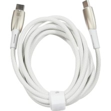 TeknoKapsül Glimmer Series 100W 200 cm Pd Type-C Şarj Kablosu Beyaz