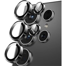 TeknoKapsül Galaxy S25 Ultra ile Uyumlu 5 Parça Kamera Lens Koruyucu Temperli Cam (Siyah)