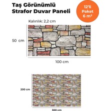 KnB Duvar Paneli ve Söve Buztaş Görünümlü  Strafor Duvar Paneli (12'li Paket)