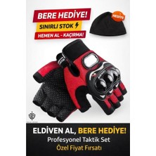Probiker Kısa Motosiklet Eldiveni Yazlık - Renk: Kırmızı / Siyah | Beden: M