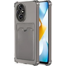 TeknoKapsül Honor 200 Pro Card Slot Kılıf Füme [honor 200 Pro ile Uyumlu Kılıf - Füme]