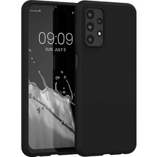 TeknoKapsül Galaxy A23 Uyumlu Içi Kadife Lansman Silicone Kılıf Şok Emici Full Kasa Koruma Sağlayan Kılıf (Siyah)