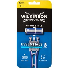 TeknoKapsül Essentials 3 Hybrid Erkek Tıraş Bıçağıi Sapı 4 Yedek Kartuş