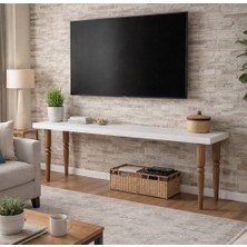 Şeker Marangoz Ahşap Torna Ayaklı Tv Sehpa, Ünite,konsol,masa