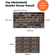 KnB Duvar Paneli ve Söve Taş Görünümlü Strafor Duvar Paneli (12'li Paket)