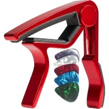 Lastvoice LCT-90RD Gitar Capo Metal Kapo Kaliteli 5 Adet Pena Hediye