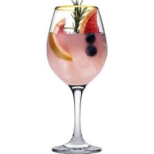 TeknoKapsül Touch Golden Touch Şarap Kadehı 295 cc D 6'lı Hediyelik Kutu