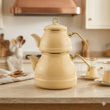 Köklü Züccaciye Jumbo Boy/aile Boy Emaye Çaydanlık