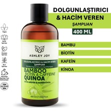 Ashley joy İnce Telli Saçlar İçin Dolgunlaştırıcı Hacim Veren Kinoalı Şampuan 400 ml