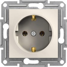 TeknoKapsül Electric Asfora Krem Çerçevesiz Topraklı Priz EPH2970123
