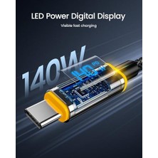TeknoKapsül 140 W USB C Kablosu, Ekranlı, Magline Naylon 1,2 M Tip C Hızlı Şarj Kablosu - 15 Pro Max, Galaxy, MacBook Pro/air, iPad Pro/air, ve Daha Fazlası ile Uyumlu