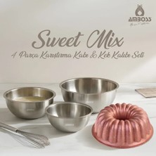 Amboss Sweet Mix 4 Parça Karıştırma Kabı & Döküm Kek Kalıbı Seti