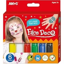 TeknoKapsül Amos Face Deco 6 Renk Yüz Boyası