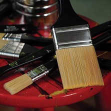 TeknoKapsül Lıquıtex Profesyonel Serbest Stil Sentetik Fırça, Düz, Freestyle Xl Fırça, Geniş Düz 4 Inç - Kısa