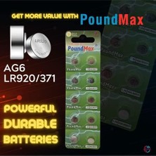 TeknoKapsül 10 Adet Ag6 (370,371,LR921,LR69,SR920W) 1.5V Alkalin Düğme Pil