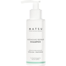 TeknoKapsül Matsu Professional Intensive Repair, Yıpranmış Saçlar Için Onarıcı Bakım Şampuanı, Seyahat Boy, 100 ml