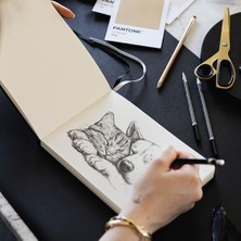 TeknoKapsül 21X15 Sert Kapak 80 Yaprak 140 Gr. Eskiz Defteri - Book – Siyah