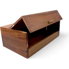 TeknoKapsül Akasya Ekmek Kutusu Ekmek Dolabı 40 * 23 * 14CM, Ekmek Sepeti Sandığı, Ekmeklik, Çok Amaçlı Akasya Kutu
