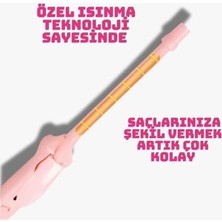 TeknoKapsül Splitcare Pro Afro Dalga 9 mm Kıvırcık Saç Maşası, 20 cm Ultra Uzun Başlık, Ince Bukle Saç Maşası