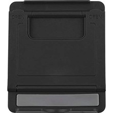 TeknoKapsül Univarsal Masa Üstü Tablet Standı 5 Farklı Açıda Ayarlanabilir Yan Veya Düz Konum Alabilen, Telefon ve Tablet Standı Fold Stand (Siyah).