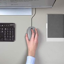TeknoKapsül M110 USB Kablolu Sessiz Mouse, Dizüstü Bilgisayar, Notebook, Pc ve Mac Için Quiet Click Teknolojili, Usb-A Bağlantılı, Sağ ve Sol Elle Kullanıma Uygun, Gri