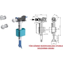 Iz Yapı Fillexor Gömme Rezervuar Doldurma Grubu Set (Tüm Gömme Rezervuarlara Uyumludur) 5 Yıl Garant