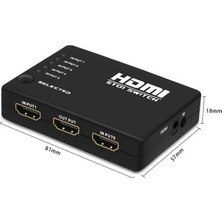 TeknoKapsül HDMI Çoklayıcı Çoğaltıcı Switch 5 Port Kumandalı Ir Alıcılı