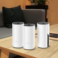 TeknoKapsül Deco M4 3-Pack, AC1200 Mbps, Dual-Band, Gigabit Portları, 100 Cihaza Kadar Bağlanılabilirlik, 370 M²'ye Kadar Kapsama, Mobil Uygulama ile Kolay Kurulum, Wi-Fi 5 Mesh Sistemi
