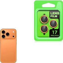 TeknoKapsül 17 Pro Max Için Cl-07 Kamera Lens Koruyucu (Turuncu)