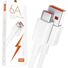 TeknoKapsül Type-C To Usb-A, Pd, 67 Watt, 6 Amper, 1 Metre, Şarj Data Kablosu, M6,,